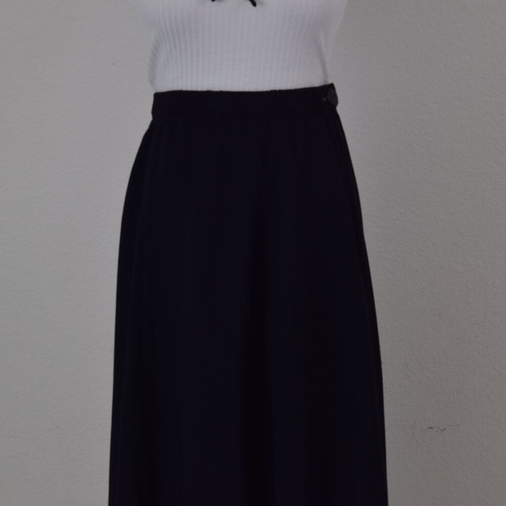 Vintage 80s DION Navy Midi Skirt size L | 28-30 waist - Picture 4 of 10